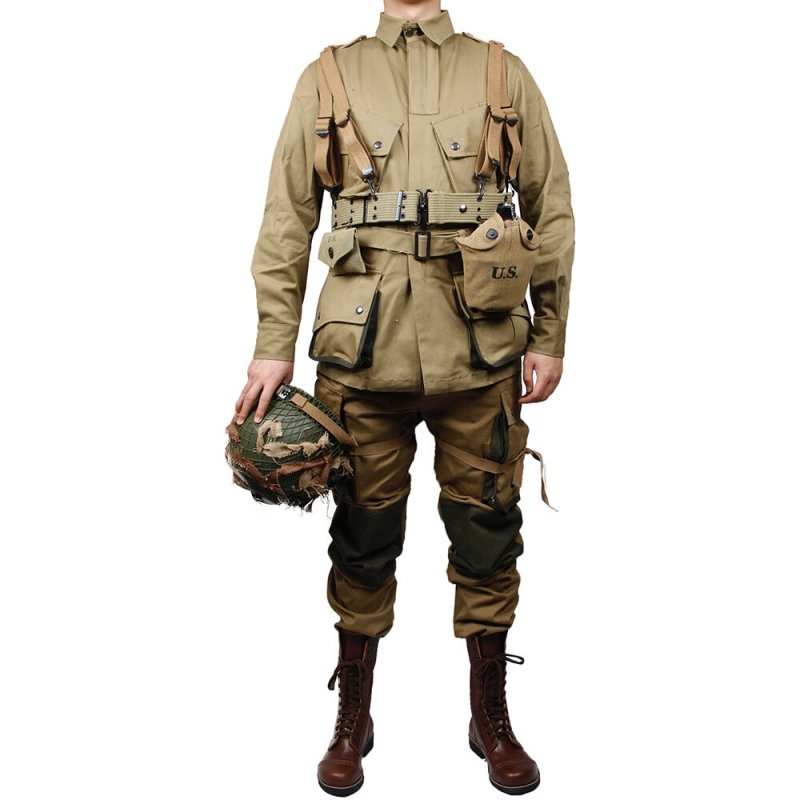 WW2 US Army Military ARMY M42 soldiers COTTON FASHION Paratrooper uniform and Garland equipment group（no shooes，no helmet）