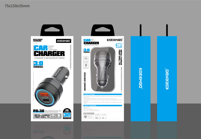 ESEEKGO PD-30 1A1C QC3.0 22.5W+PD30W Car Charger