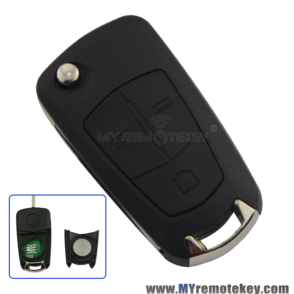 Flip remote car key 434Mhz 3 button HU100 for Vauxhall Opel Vectra C DELPHI G3-AM433TXV1.0