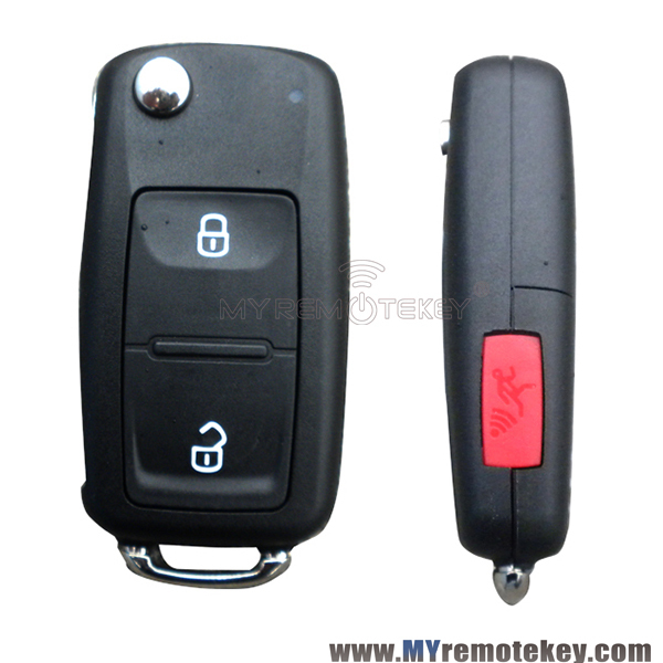 Flip key shell case 3 button for VW Golf Passat Jetta remote start