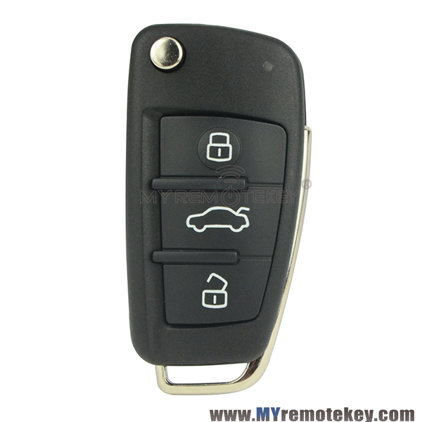8P0837220D Flip car remote key 8P0 837 220 D for Audi A3 S3 TT 2006-2013 433 mhz ID48 HU66 3 button