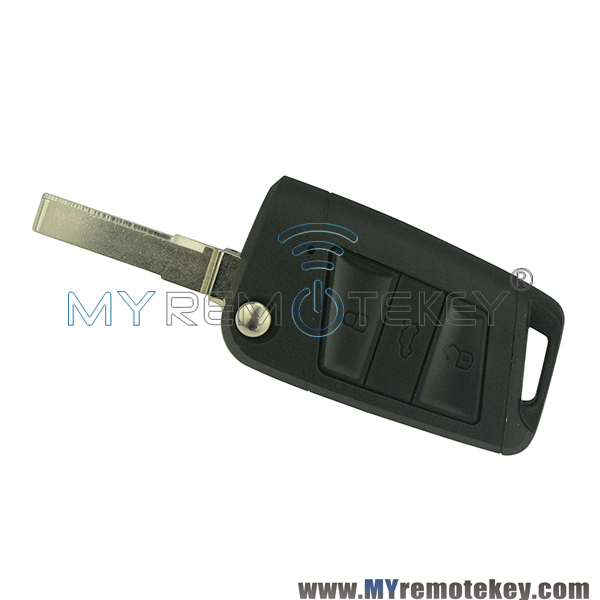 Flip remote key shell case 3 button for VW