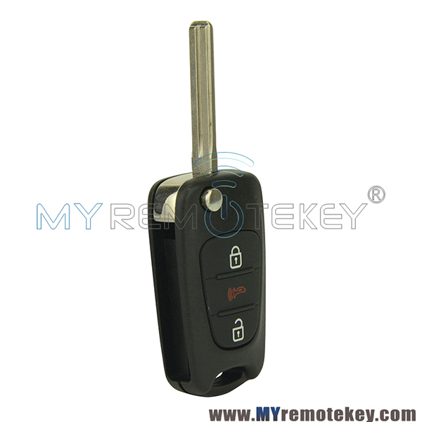 Flip remote car key shell case for Kia Hyundai 3 button TOY49