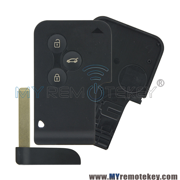 Smart key card shell case for Renault Megane 3 button