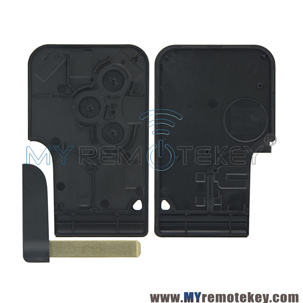 Smart key card shell case for Renault Megane 3 button