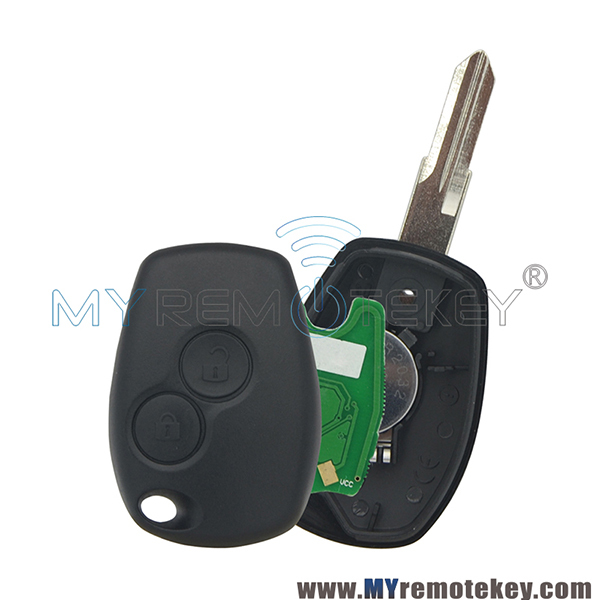 Remote car key 2 button PCF7946 or PCF7947 ASK or PCF7926 VAC102 433 mhz for Renault