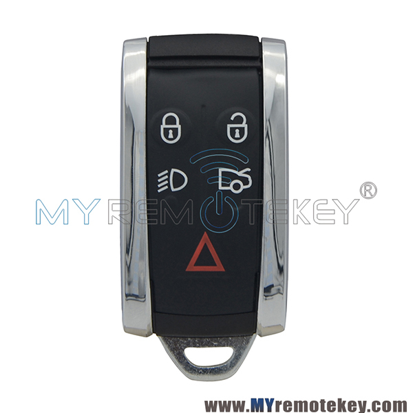 Smart car key case shell for Jaguar XF XFR XJR XK type Super V8 KR55WK49244 4 button with panic