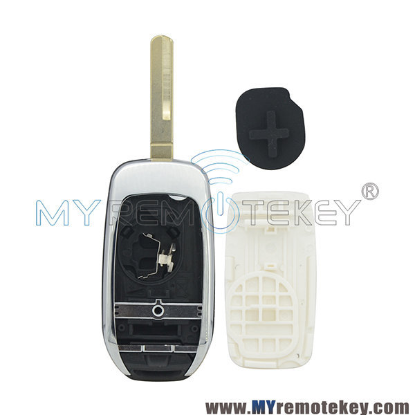 Flip remote key shell case 3 button for Renault Kadjar Captur