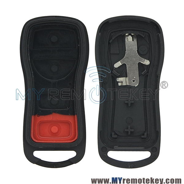 Remote key fob case shell for Nissan Quest Armada Titan Xterra Fontier Pathfinder 4 button KBRASTU15