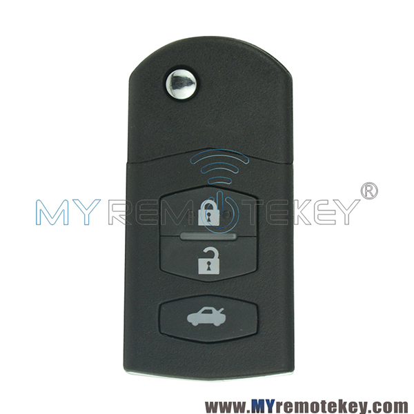 Flip remote key for Mazda M3 3 button 4D63 chip