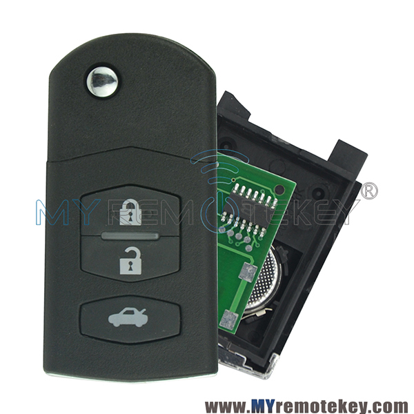 Flip remote key for Mazda M3 3 button 4D63 chip