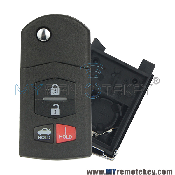 Remote car key shell case 4 button for Mazda 3 5 6 MX-5 Miata RX-8 CX-7 CX-9 BGBX1T478SKE12501 2005 - 2012