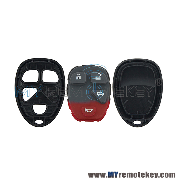(no battery holder) FCC KOBGT04A Remote key fob case shell for Buick Terraza Chevrolet Uplander Pontiac Montana 4 button