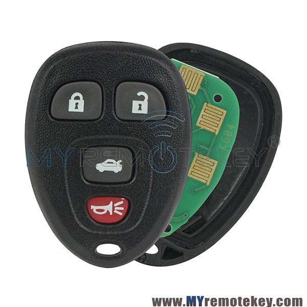 (no battery holder )KOBGT04A Remote Fob for Chevrolet Buick Pontiac 4 button 315mhz 15252034