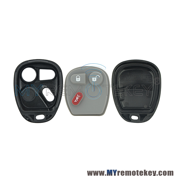 Remote fob shell case for Buick Cadillac Chevrolet Pontiac 3 button