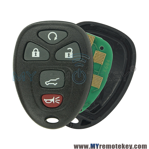OUC60270 Remote fob for Buick Cadillac Chevrolet 5 button 315mhz with battert holder