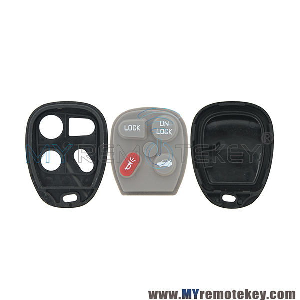 Remote fob shell case for GMC Cadillac Chevrolet Pontiac 4 button