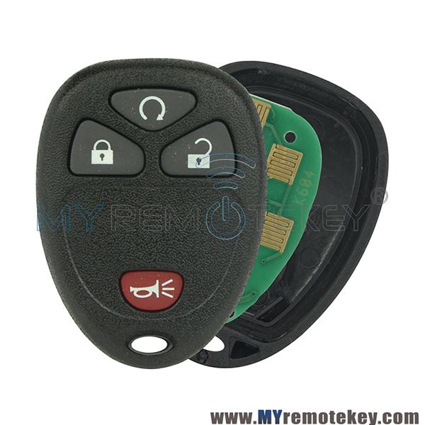 OUC60270 / OUC60221 Remote Fob for Chevrolet Buick Pontiac 4 button 315mhz 15913421 with battert holder