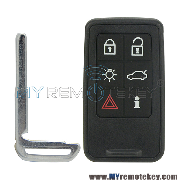 Smart car key shell case cover KR55WK49266 / KR55WK49264 for Volvo S60 S80 S80L V40 V60 V70 XC60 XC70 2008 2009 2010 2011 6 button