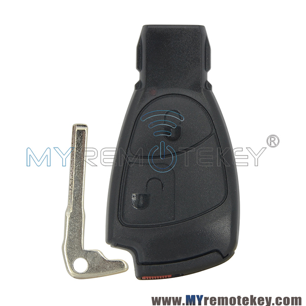 For Mercedes Benz C E S 2 button smart key case with battery holder