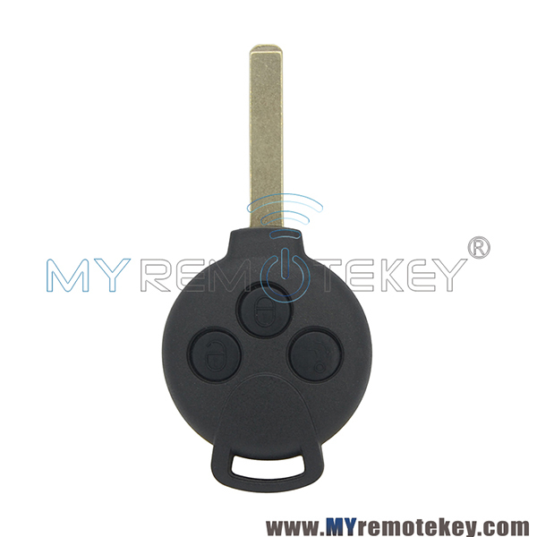 Remote key replace case shell for Smart Fortwo 3 button