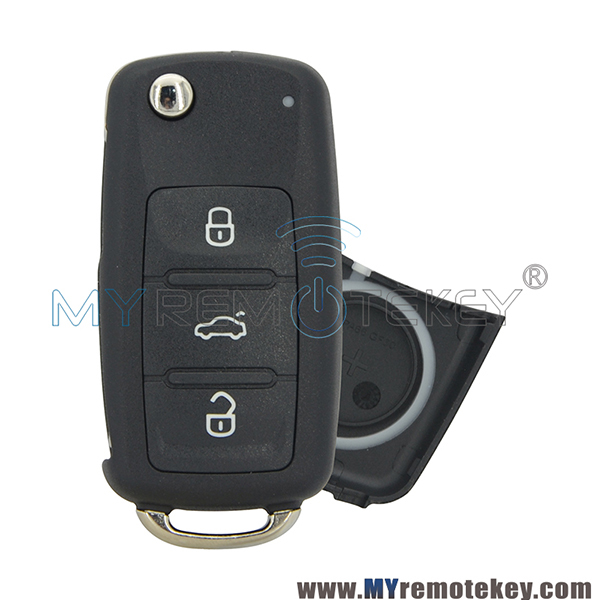 Flip remote key shell case 3 button for VW