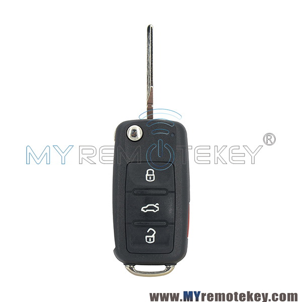5K0 837 202 R Flip remote key 4 button 315mhz ID48 CHIP 5K0837202R for VW keyless remote NBG010180T