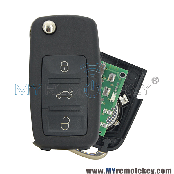 1J0 959 753 N Remote key for VW 3 button 434mhz 1J0959753N