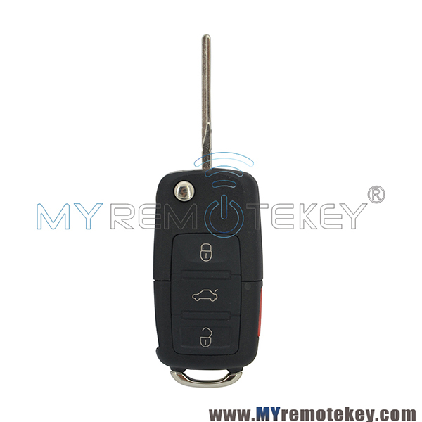 Remote key 1J0959753T 3 button with panic HU66 315mhz for VW Golf flip car key