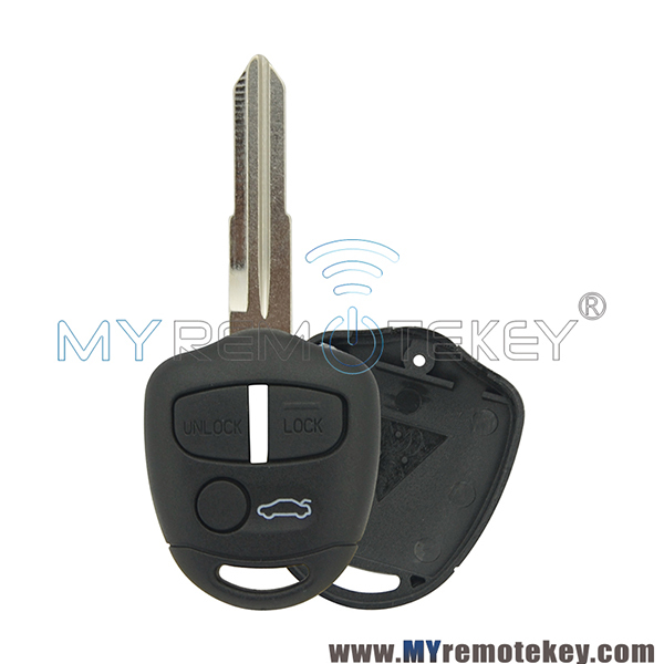 Remote car key shell case MIT8L 3 button For Mitsubishi Triton Lancer Evo