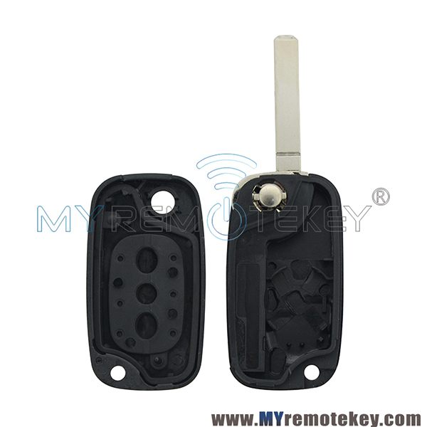 Flip remote key shell for Renault 2 button VA6