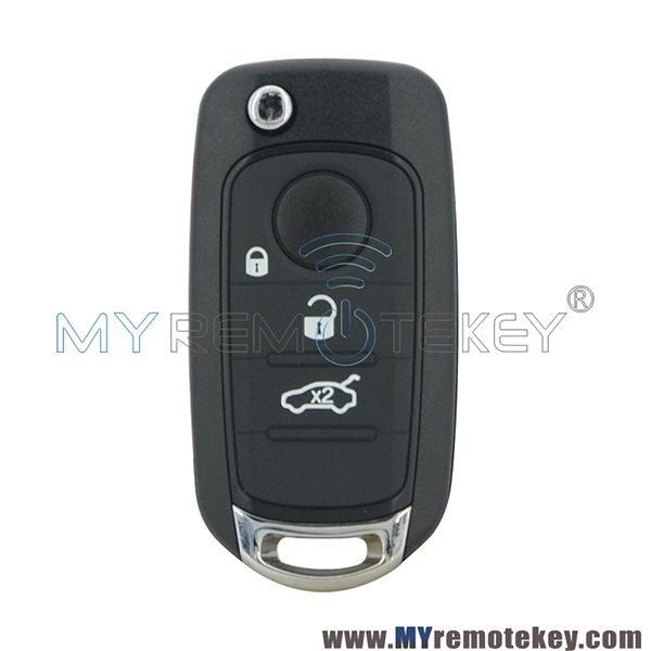 New flip key case shell 3 button for Fiat 500 500X 500L