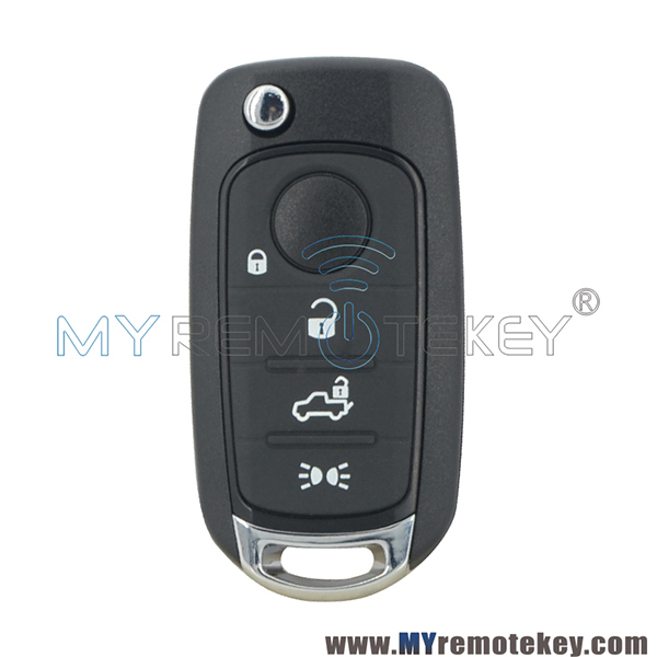 New flip key case shell 4 button for Fiat 500 500X 500L