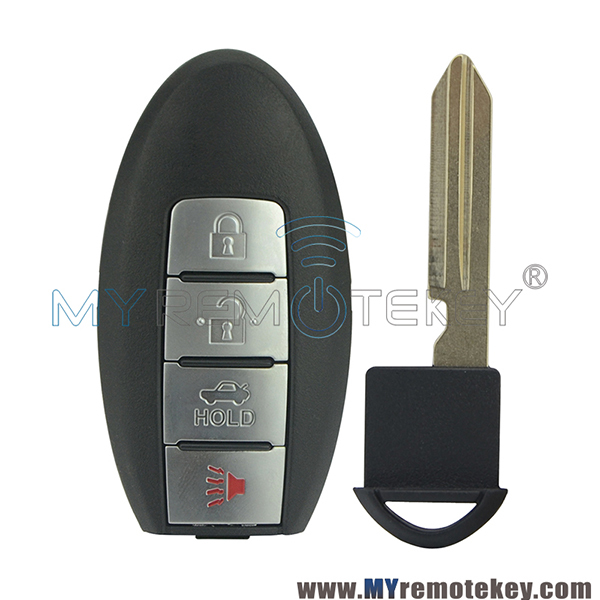 KR55WK49622 smart car key case 4 button for Infiniti G35 G37 Q60 QX70 2008 - 2012 with notch