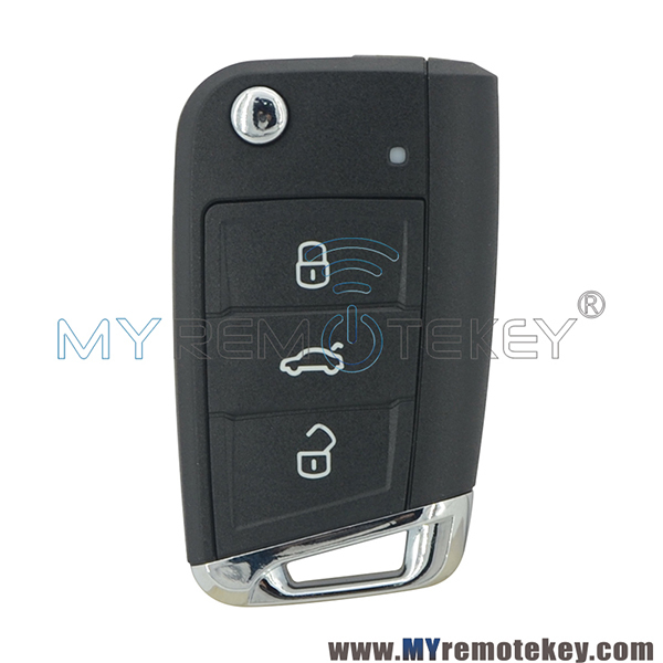 Flip remote key shell case 3 button 5G6 959 752 AB for VW Golf 7 2013 2014