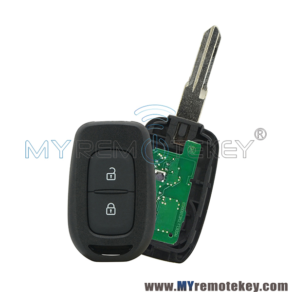 Remote key 2 button Hitag AES-4A Chip 433Mhz  FSK for Renault Duster Kwid Sandero Logan
