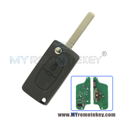 CE0523 Flip remote key for Citroen Peugeot 2 button 433mhz VA2 PCF7941 ASK electronic circuit board