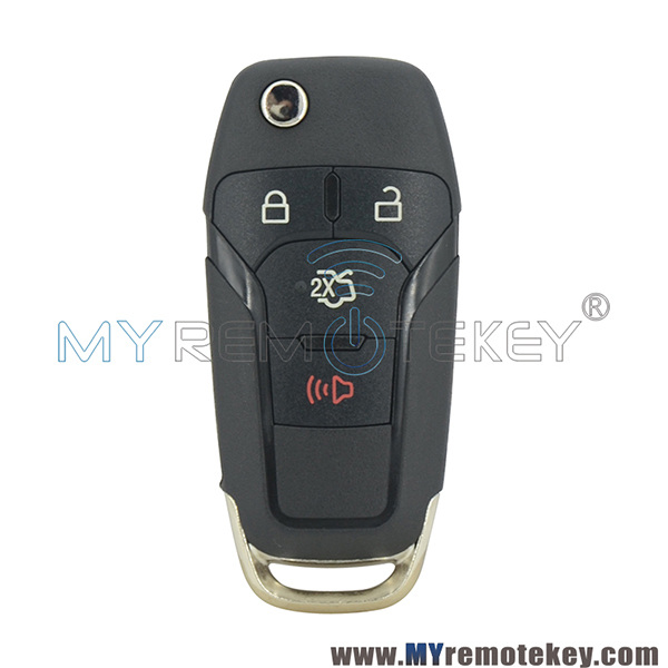 Flip remote key 3 button with panic N5F-A08TAA  164-R7986 315mhz Hitag Pro-ID49 chip for Ford Fusion car key 2013 2014 2015  5924003