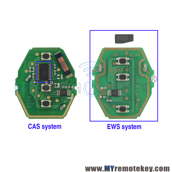 Remote key CAS system HU92 315mhz 434mhz 868mhz for BMW 3 5 7 series X3 X5 Z4 46 electronic chip
