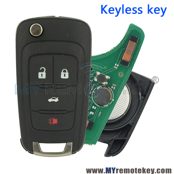 OHT01060512 Remote key 3 button with panic 315Mhz ASK HTAG2 ID46 PCF7941E for Chevrolet Malibu Sonic Orlando 2010-2016 flip key 13504200