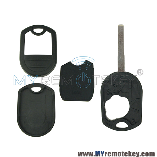 Remote head key shell 4 button HU101 blade for Ford Fiesta Focus Transit P/N 164-R7976