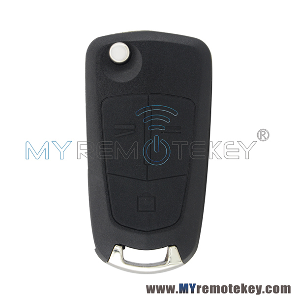 For Opel flip remote key case shell 3 button HU100