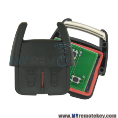 93176615 Remote key fob 2 button 433Mhz ASK for Opel VECTRA ASTRA ZAFIRA CORSA 2000-2004