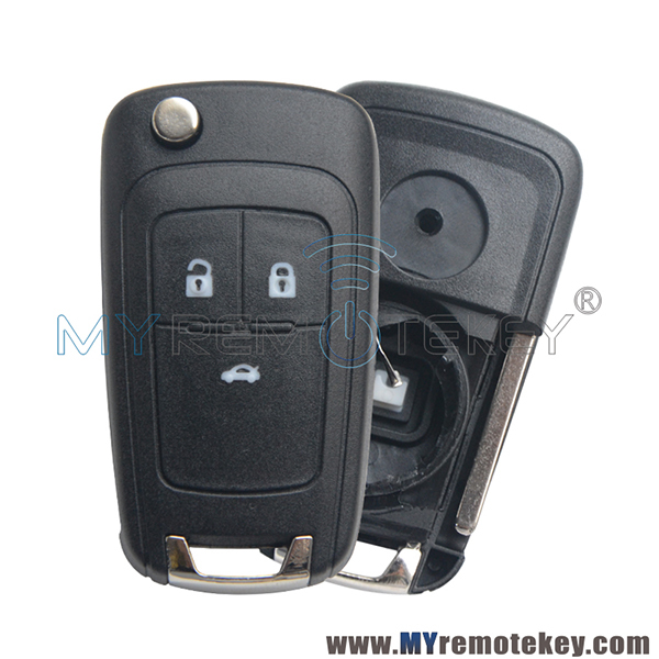 Flip remote key shell case 3 button for Chevrolet Cruze Buick