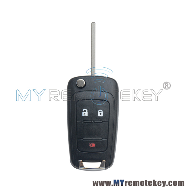 Flip remote key shell case 3 button for Chevrolet Cruze Buick