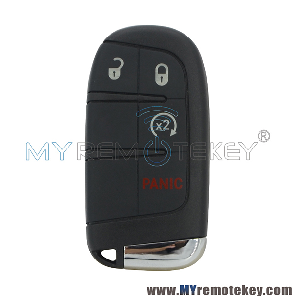 P/N:68250337AB / FCC ID M3N-40821302 / Smart key 4  button with 4A chip 433mhz included SIP22 key blade for 2017-2020 Jeep Compass M3N40821302