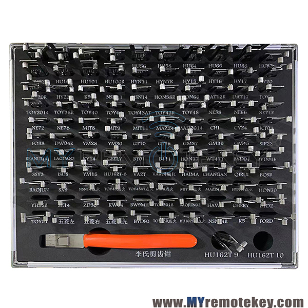 Lishi tool box set full lishi 2 in 1 Auto Pick and Decoder 102pcs kits with free lishi key cutter
