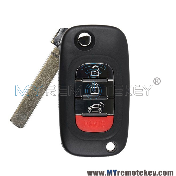Flip Remote Key 4 button 433Mhz 4A Chip for Mercedes Benz Smart Fortwo 453 Forfour 2015-2017