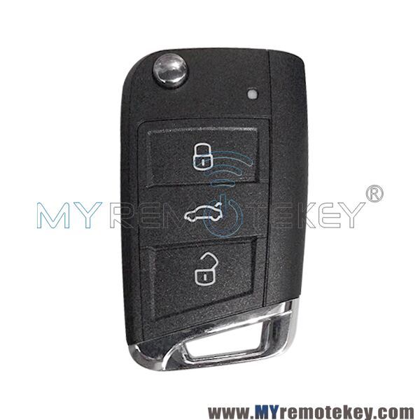 Keyless go flip Key 434MHz ID48 Chip Uncut 3 Buttons HU66 For VW Volkswagen MQB Golf VII Golf 7 MK7 Skoda Octavia A7