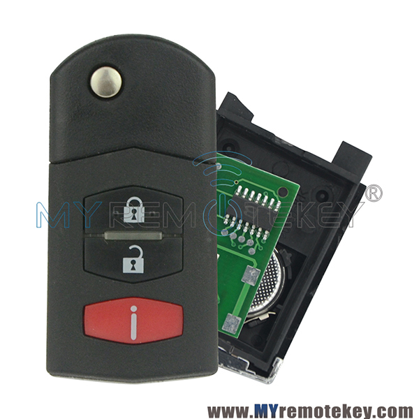 Flip remote car key 3 button for Mazda 3 5 6 MX-5 Miata RX-8 CX-7 CX-9 BGBX1T478SKE12501 CC43-67-5RYC